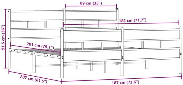 Image du produit vidaXL Bettgestell (180 x 200 cm)