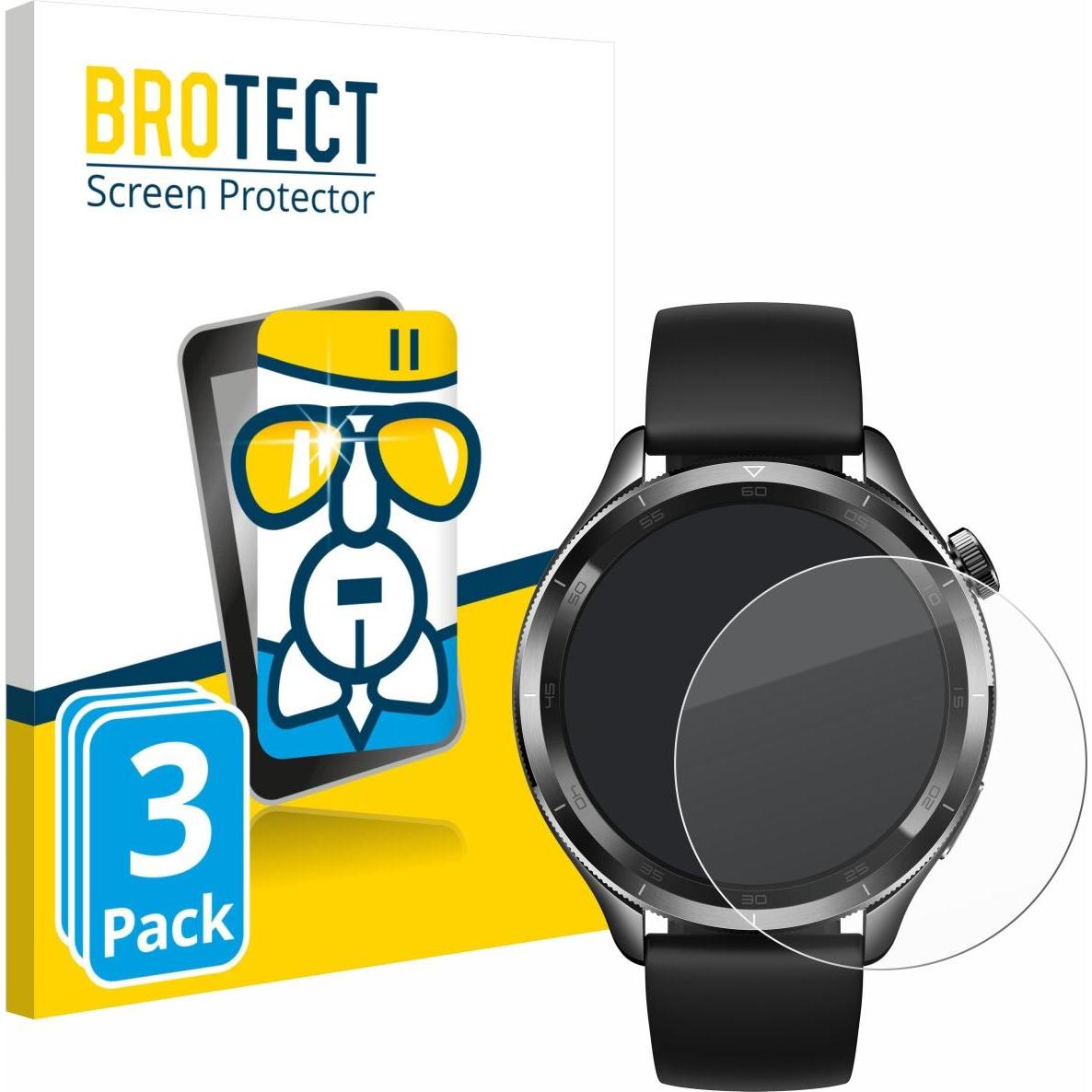 BROTECT Schutzglas Schutzfolie Displayschutz Display Schutz Glas Folie klar, Smartwatch Schutzfolie, Transparent