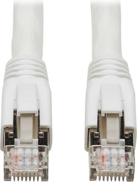Actual product image Eaton Cat8 25G/40G Certified Snagless Shielded S/FTP Ethernet Cable RJ45 M/M PoE White 20f (S/FTP, CAT8.1, 6.09 m)