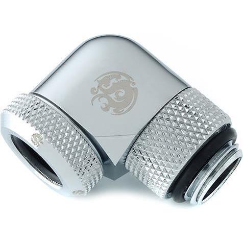 Bitspower Multi-Link Adapter Anschluss 90 Grad G1/4 Zoll AG auf 12mm AD Hardtube - drehbar, silber g, Wasserkühlung Ansc...
