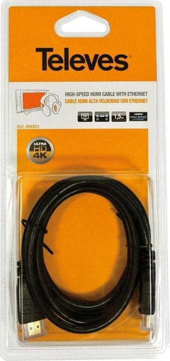 Produktbild Televes HDMI (Typ A) — HDMI (Typ A) (1.50 m, HDMI, 1.3b)