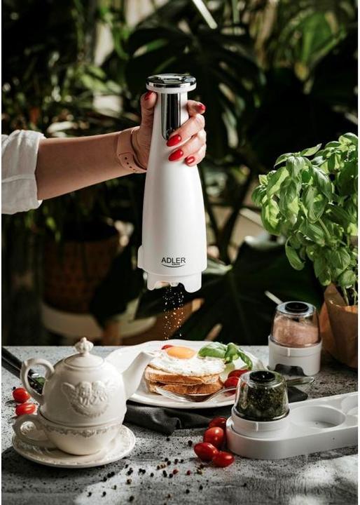 Productafbeelding Adler Elektrische zout- en pepermolen AD 4449w 7 W, Behuizing ABS-kunststof, Lithium, Matwit