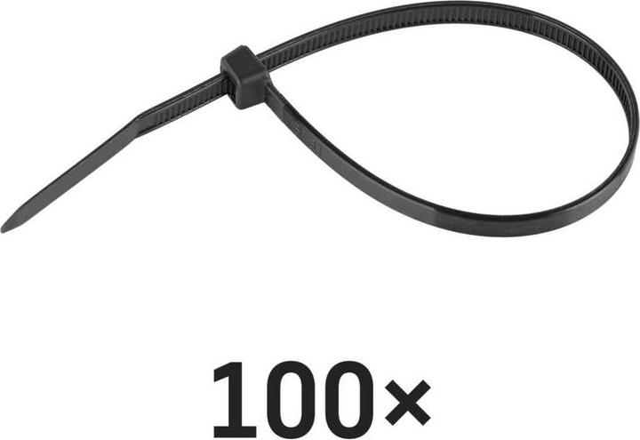 Actual product image Emos Cable tie 200×4,8, black, 100 pcs (200 mm, 100 pcs.)