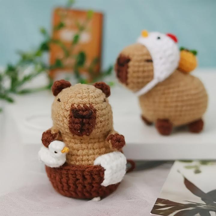 Actual product image Activity Board Capybara crochet set for beginners - complete DIY craft set
