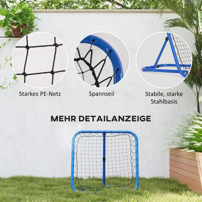 Immagine prodotto Swisshandel24 Rebounder für Fussball, klappbar Fussball Rebounder 63 x 63 cm für Baseball, Blau