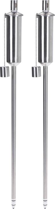 Produktbild ProGarden 2er-Set Ã–l-Gartenfackel aus Edelstahl