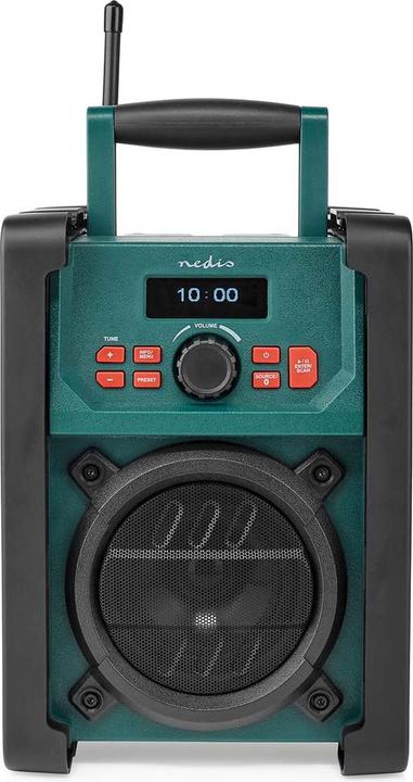 Produktbild Nedis DAB + Radio Tisch Ausführumg DAB+ / FM 2.2" Scharz-weiss Monitor Batteriebetrieben/Netzstromver (DAB+, FM, Bluetooth)