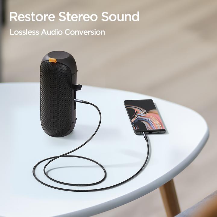 Produktbild Joyroom Stereo-Audiokabel AUX 3,5 mm Miniklinke 1,2 m schwarz (SY-A08) (1.20 m, 3.5mm Klinke (AUX))