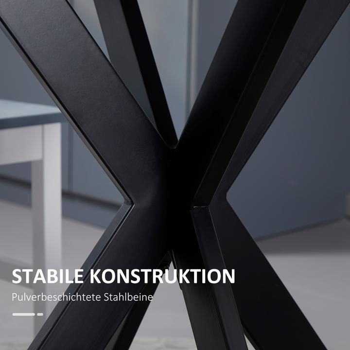 Produktbild Homcom Esstisch MDF, Stahl Braun