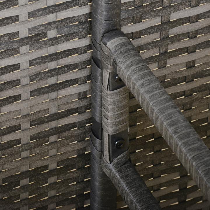 Produktbild Outsunny Sitzgruppe Polyrattan, Metall, Polyester, Sicherheitsglas Grau