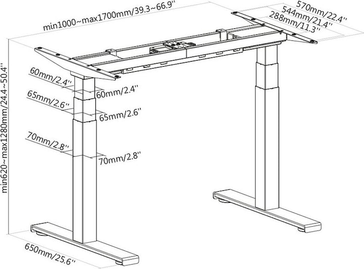 Produktbild Xantron Sitz-Stehpult 160x80cm E7W-M16080B (80 x 160 cm)