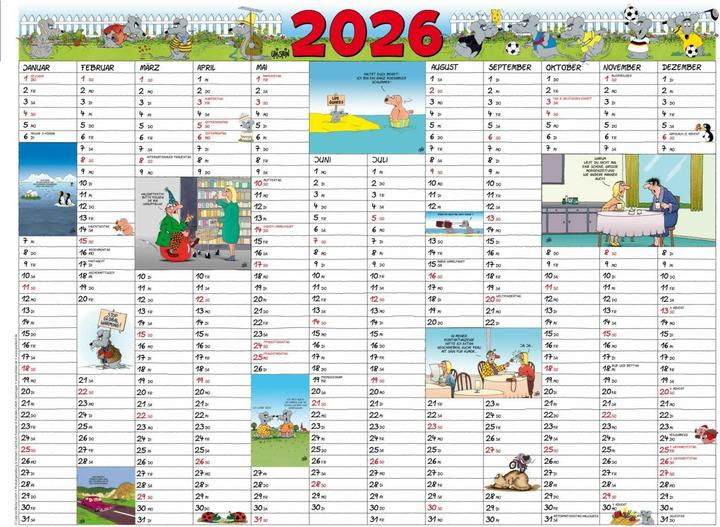 Produktbild Uli Stein Jahresplaner 2026: Posterkalender