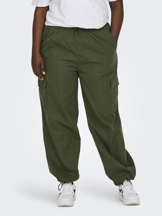 Produktbild Only Normal geschnitten Mittlere Taille Gummizug Elastische Bündchen Cargohose Cargo-Hose (46)