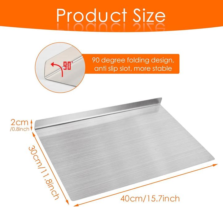 Immagine prodotto Focenat Edelstahl Schneidebrett mit Anschlagkante