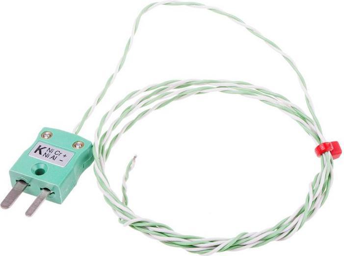 Produktbild RS PRO Type K IEC 7/0.2mm Thermocouple+Plug 1m