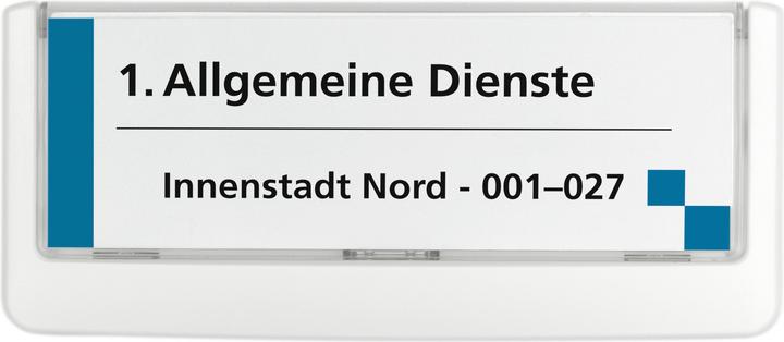 Actual product image Durable Door sign Click Sign, 149 x 52.5 mm, for sticking or screwing on, white, 486002