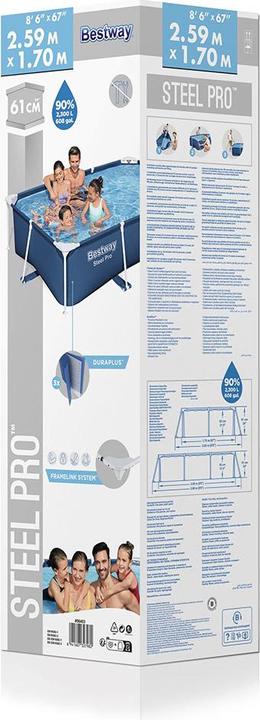 Produktbild Bestway Steel Pro Schwimmbad (259 x 170 x 61 cm)