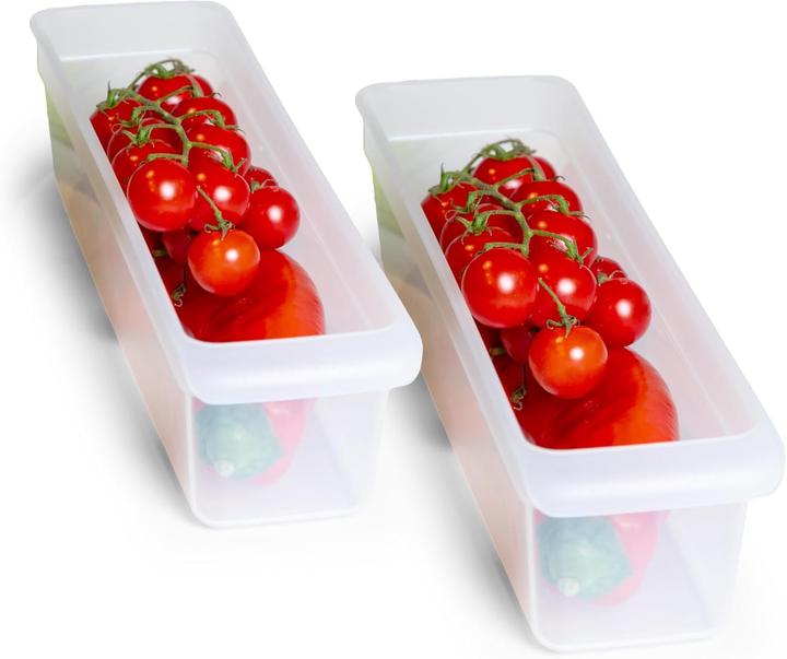 Novaliv 2X Kühlschrank Organizer 30,5 x 7,5 x 8 cm BPA-frei Küchenordnung Made in Germany Ordnung Kü