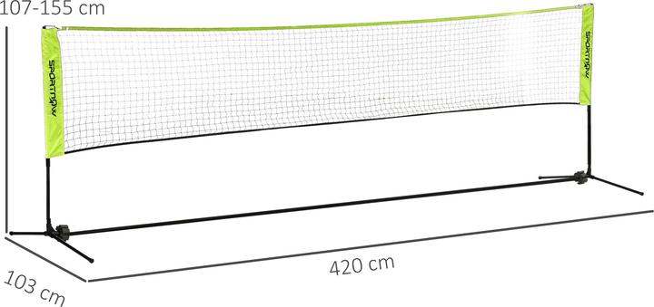 Produktbild SportNow Badmintonnetz Metall, Oxfordstoff Gelb