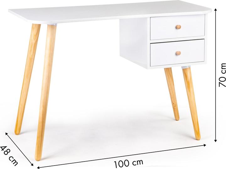 Actual product image Modernhome Modern computer desk 2 drawers (100 x 48 x 70 cm)