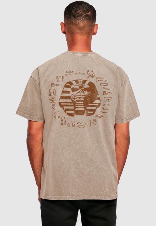 Produktbild Merchcode Powerslave - Winged Acid Washed Oversize Tee - 190085 (4XL)