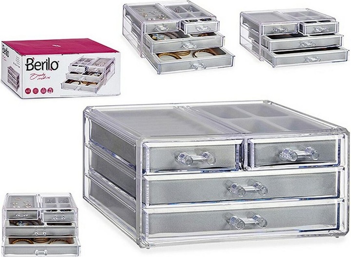 Berilo Box-Schmuckkästchen HFX-117 Durchsichtig Methacrylat