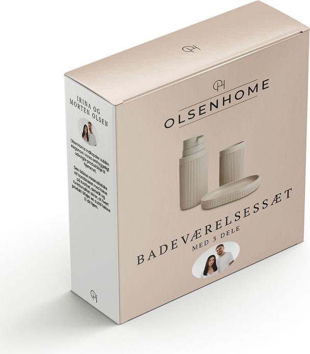 Olsen Home - Bathroom Set, 3 Parts - Light Warm Grey