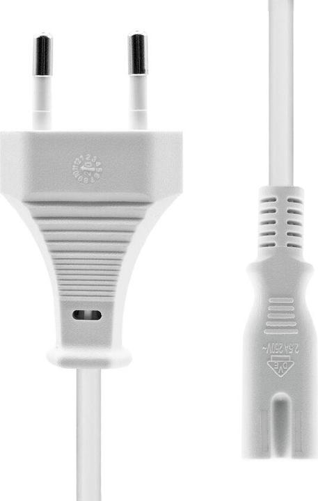 Produktbild ProXtend PC-CC7-001W Stromkabel Weiss 1 m Netzstecker Typ C C7-Koppler (1 m)