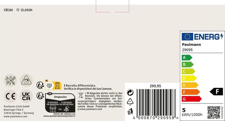 Produktbild Paulmann Kerze 5er Set (E14, 470 lm, 1x)