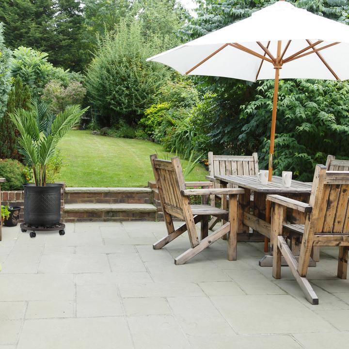 Image du produit Relaxdays Support roulant plantes rond, en métal