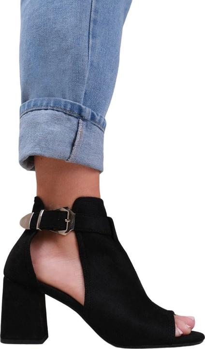 Actual product image Where's That From Womens/Ladies Lisa Suede Open Toe Block Heel High Heels (41)
