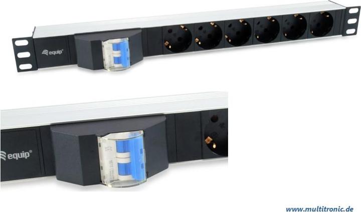 Actual product image equip Power strip 1HE6fach Schuko cable si (6x, CEE 7/7, 1.80 m)