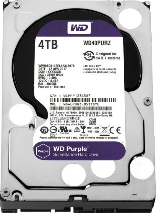Actual product image WD Purple (4 TB, 3.5", CMR)