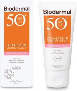 Actual product image Bioderma Biodermal Sunscreen For Sensitive Skin - Spf 50 - Sunscreen For The Face - 50ml (Suntan cream, SPF 50, 50 ml)