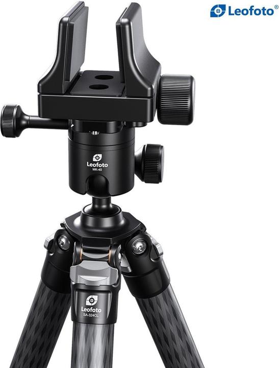 Actual product image Leofoto SA-324CL+MK-40+GS-3 CNC Tripod Hard Anodise (Carbon, Metal)