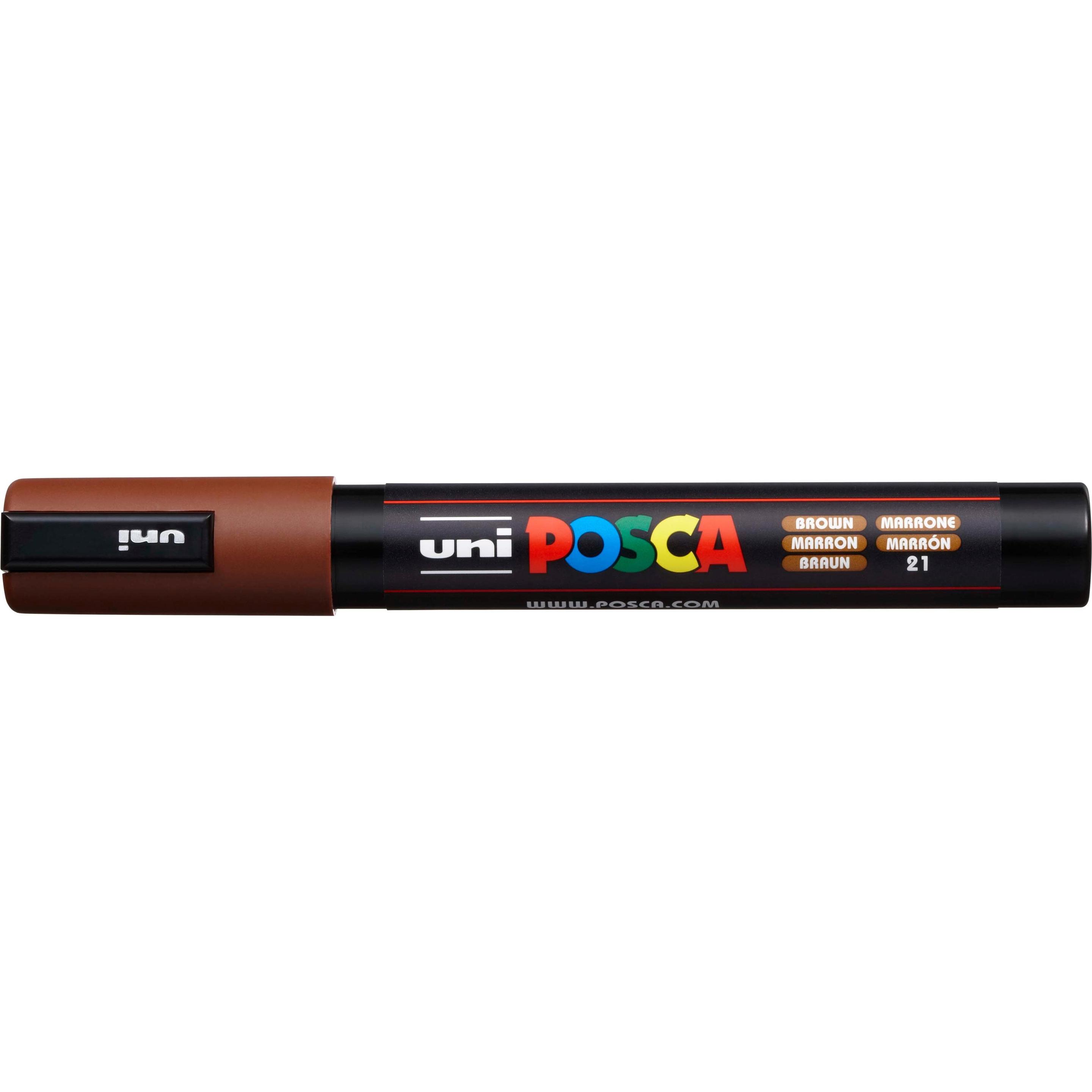 6x Posca, Marker, Marker PC-5M Rundspitze (Braun, 2.50 mm, 1 x)