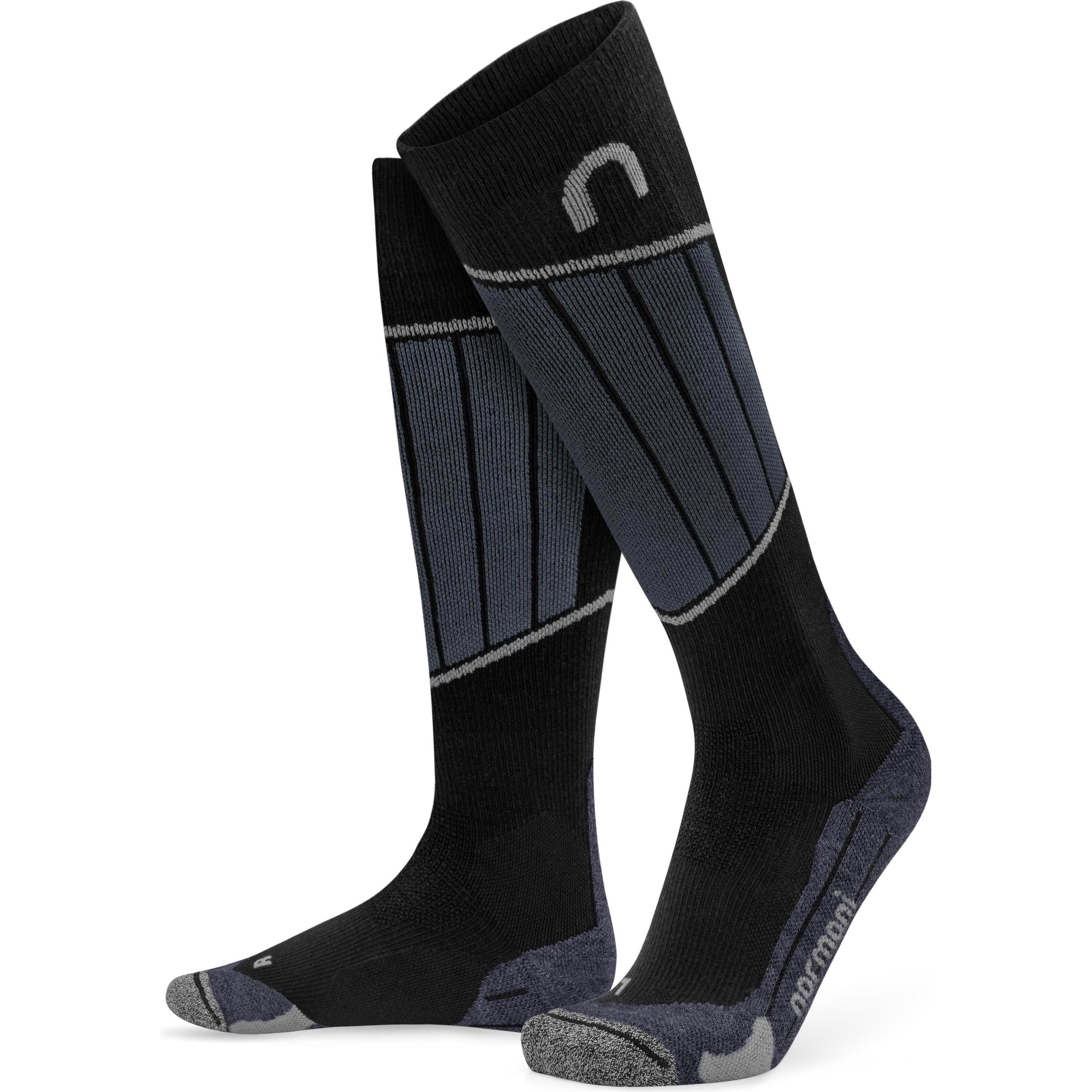 Normani, Herren, Socken, 2 Paar Merino Kompressionskniestrümpfe Darwin, Grau, (2er Pack, 35 - 38)