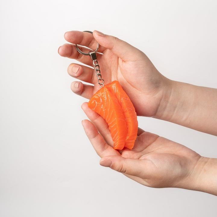 Actual product image Yumazing Salmon Sashimi key ring