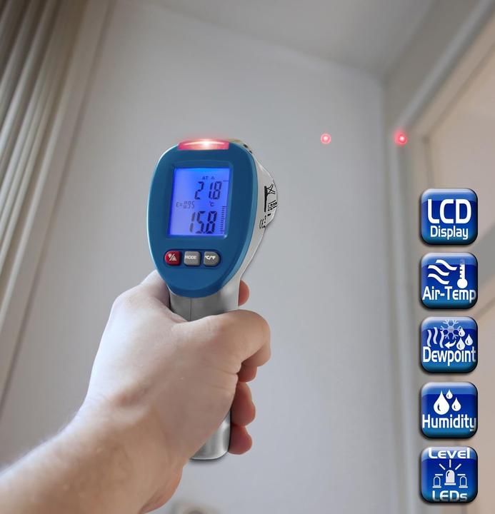 Image du produit Peaktech P 5400 Thermomètre IR / Mesureur de point de rosée