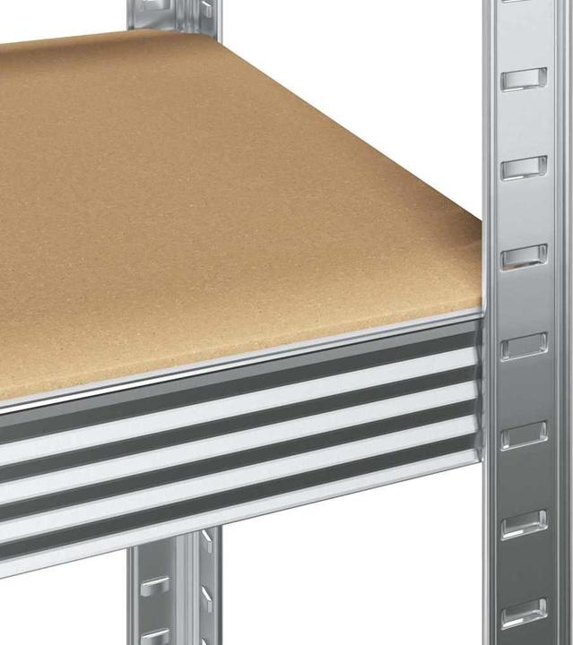 Image du produit vidaXL Rayonnages de stockage avec 4 étagères 3 pcs Argenté Acier & Bois composite