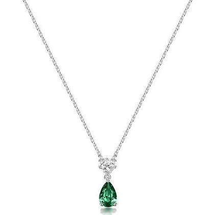Brosway - Lovely Life Green Fancy Silver Necklace FLG109, Handykette, Grün
