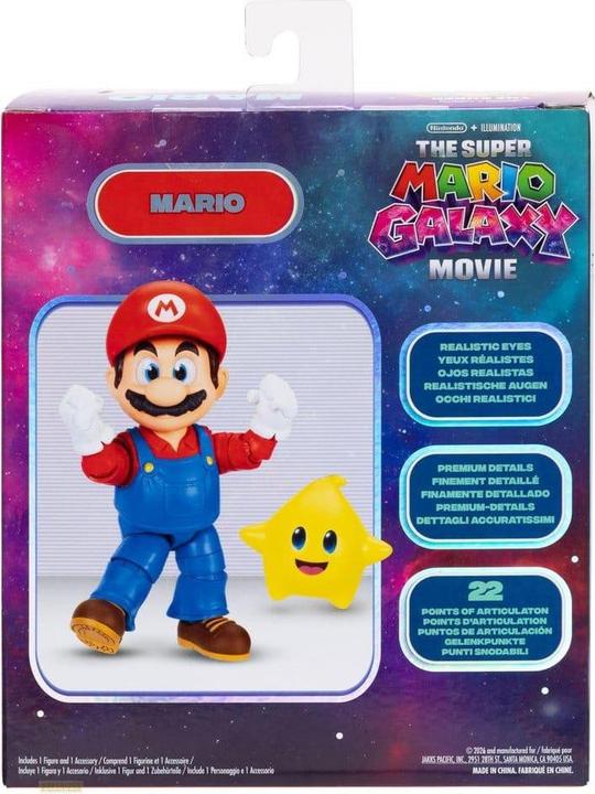 Actual product image Jakks Pacific Super Mario Galaxy, le film figurine Mario 13 cm