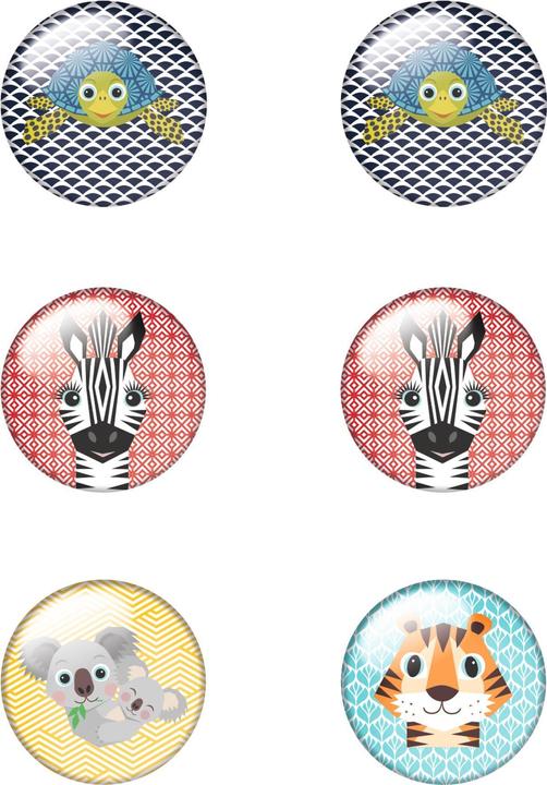 Produktbild Herlitz Flachmagnet rund 6er Cute Animals (6 x)