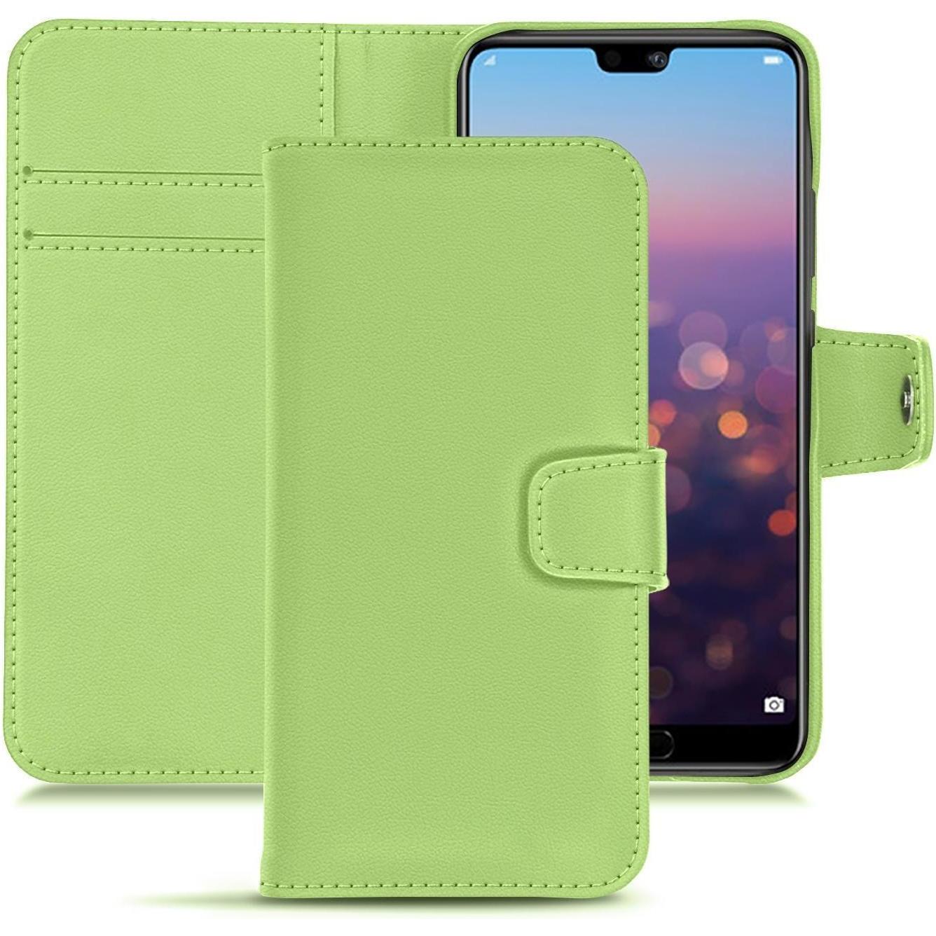 Noreve Lederschutzhülle Wallet (Huawei P20), Smartphone Hülle, Grün