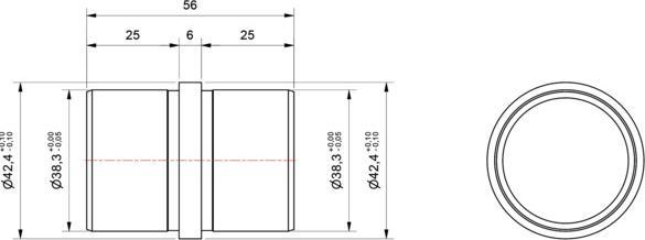 Produktbild OK-Line Rohrverbinder 180° (Edelstahl A2)