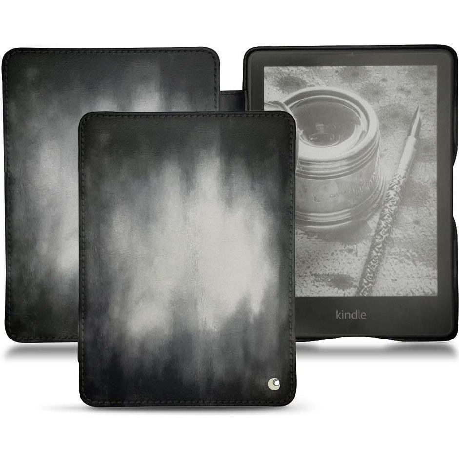 Noreve Lederschutzhülle horizontal (Kindle Papewhite (2021)), Tablet Hülle, Grau