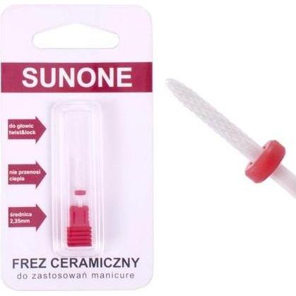 Sunne, Accessori per dispositivi manicure, Sunone Ceramic Slot Drill Bit for Fine Hybrid Gel 14893 White Slotted Fine