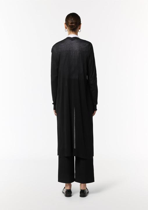 Produktbild Comma Strickjacke Lange Strickjacke mit Rippbündchen und seitlich geschlitztem Saum (S)