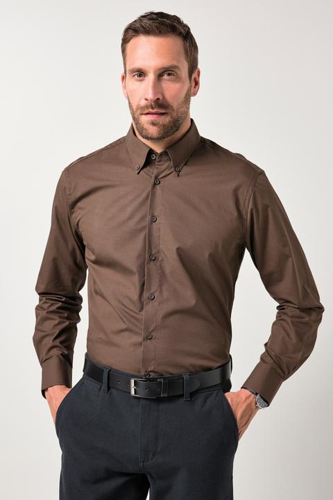 Produktbild JP1880 Hemd, Langarm, Minimal-Print, Buttondown-Kragen, Modern Fit (XXL)