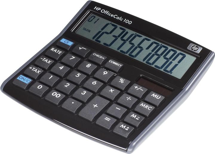 Actual product image HP OfficeCalc 100 II desktop calculator black (Solar cells, Batteries)